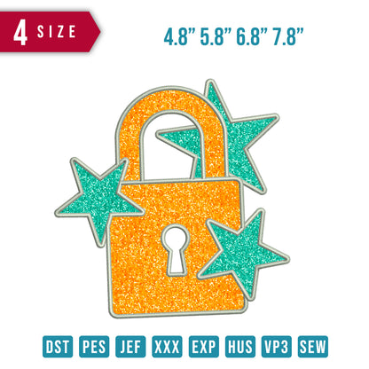 Lock Star Applique