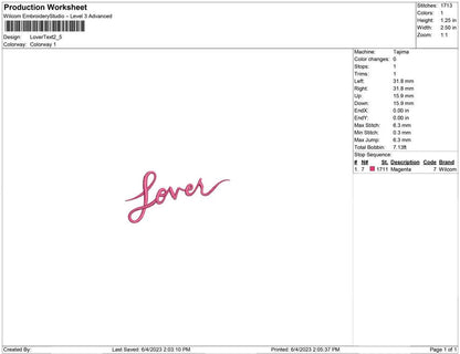 Lover Text