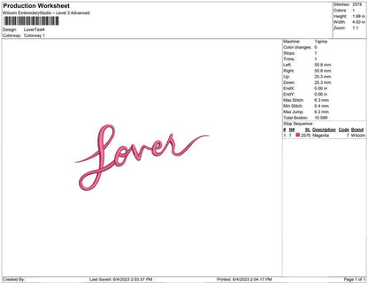Lover Text