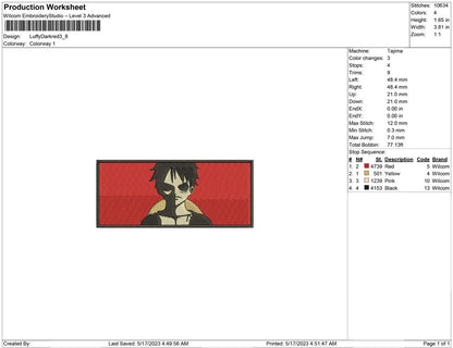 Luffy Dark Red