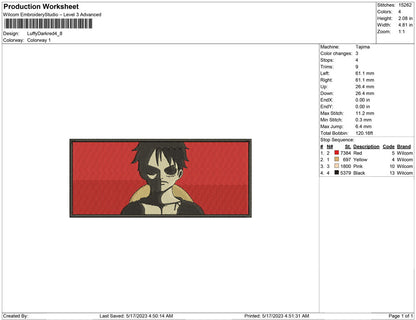 Luffy Dark Red
