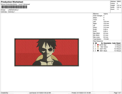 Luffy Dark Red