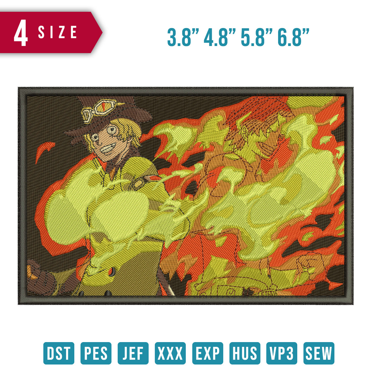 Luffy Fire Rectangle