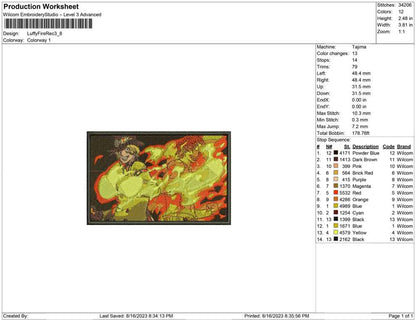 Luffy Fire Rectangle
