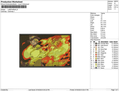 Luffy Fire Rectangle