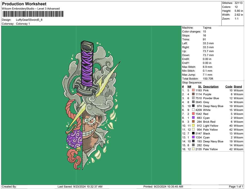 Luffy Gear 5 Sword