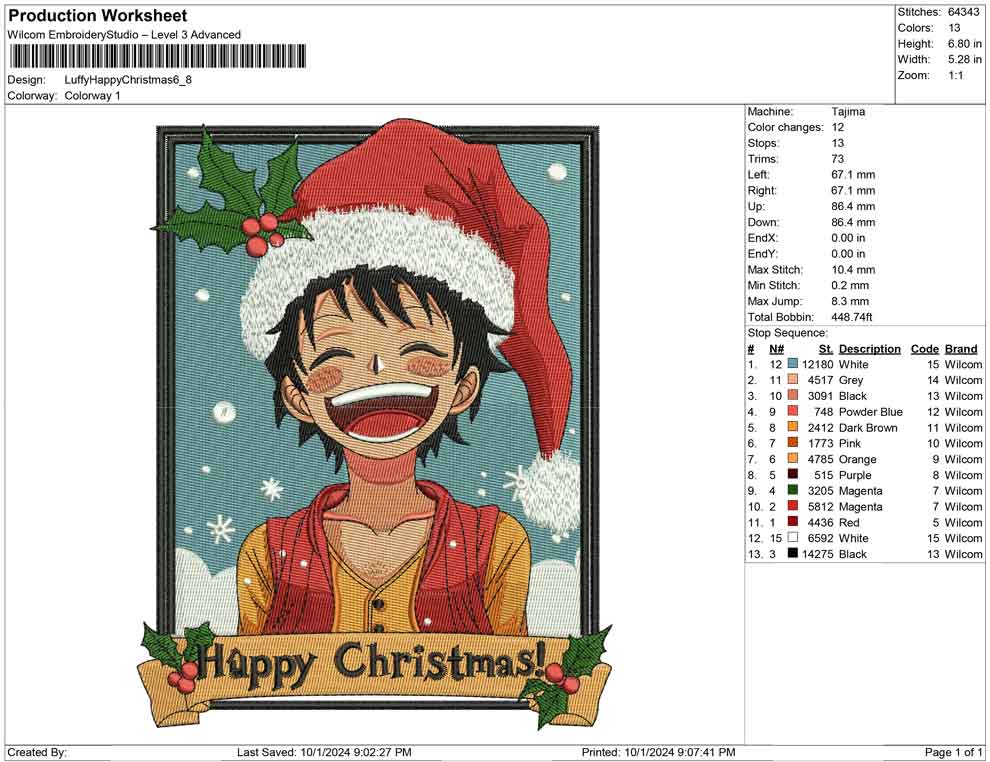 Luffy Happy Christmas