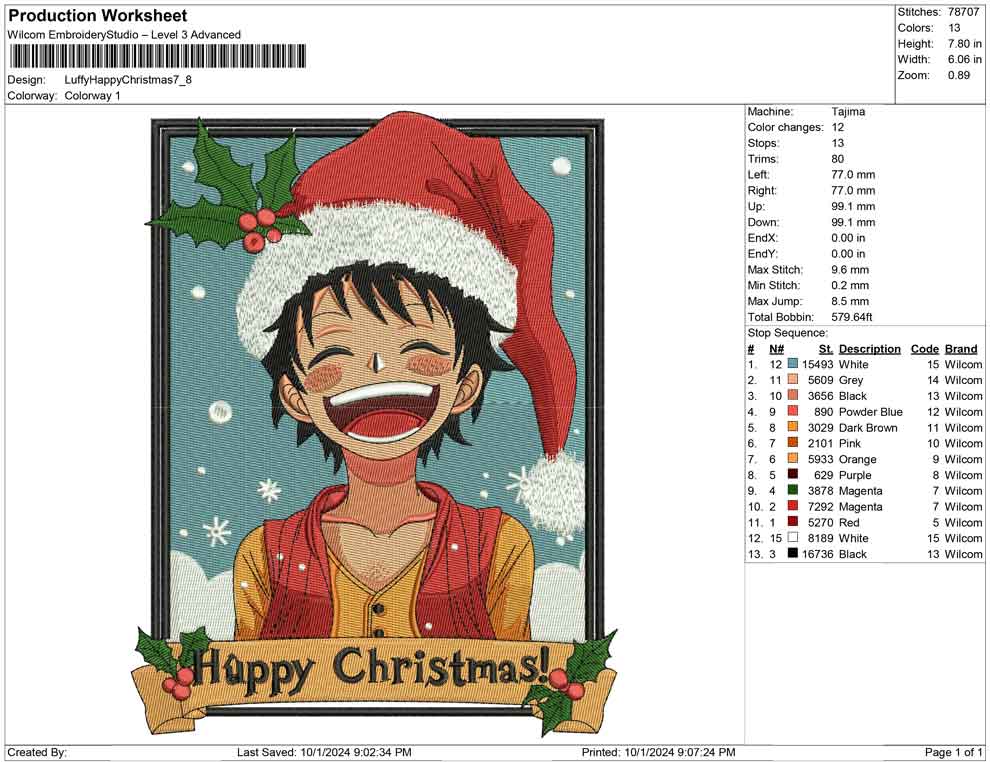 Luffy Happy Christmas