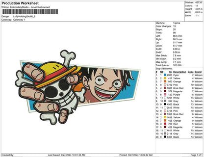 Luffy Holding Skull