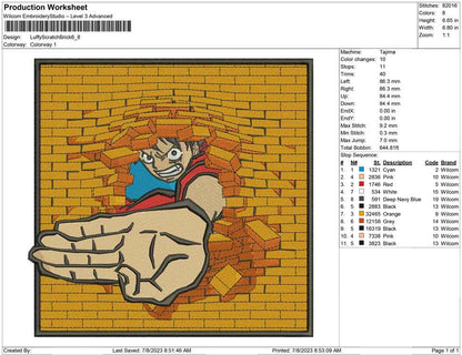 Luffy Scratch Brick