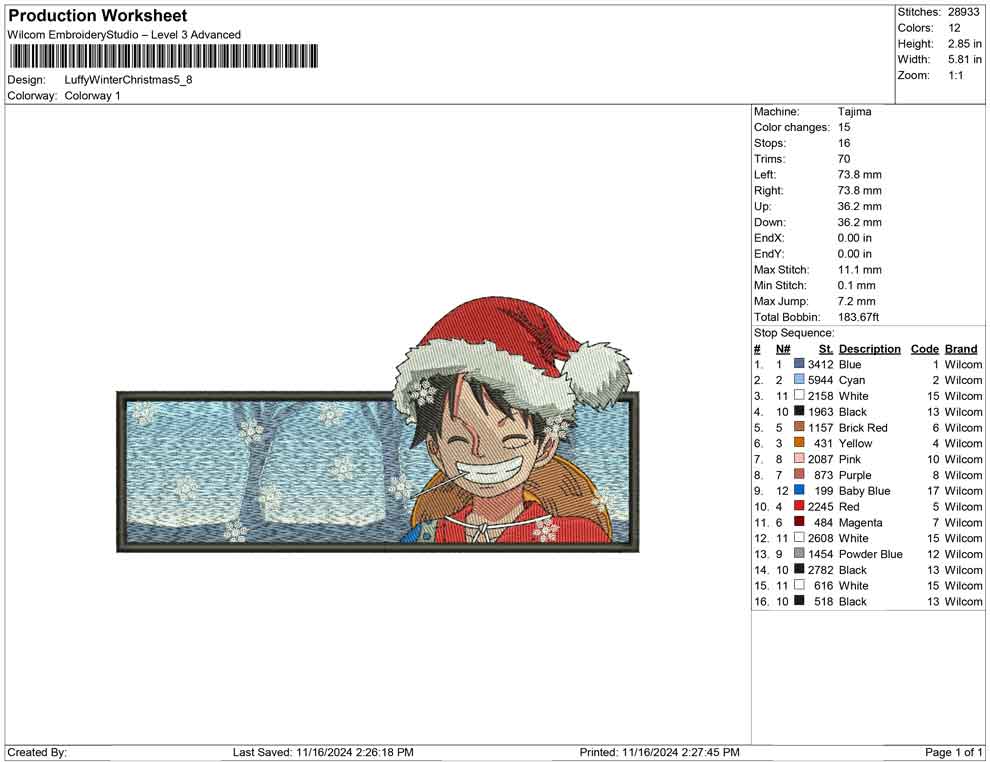 Luffy Winter Christmas