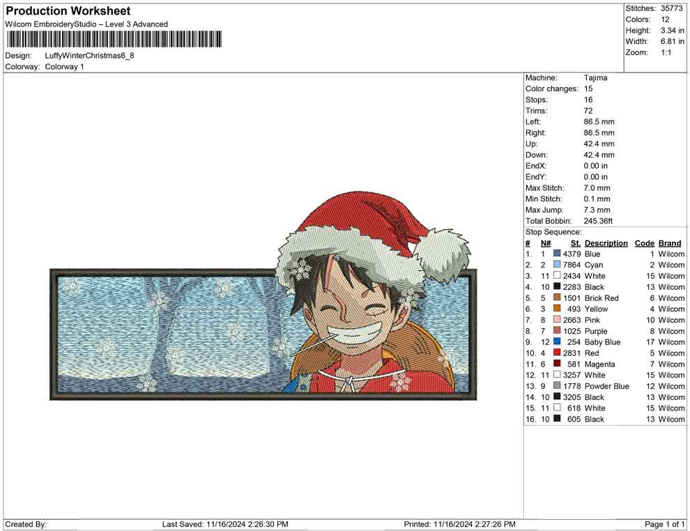 Luffy Winter Christmas