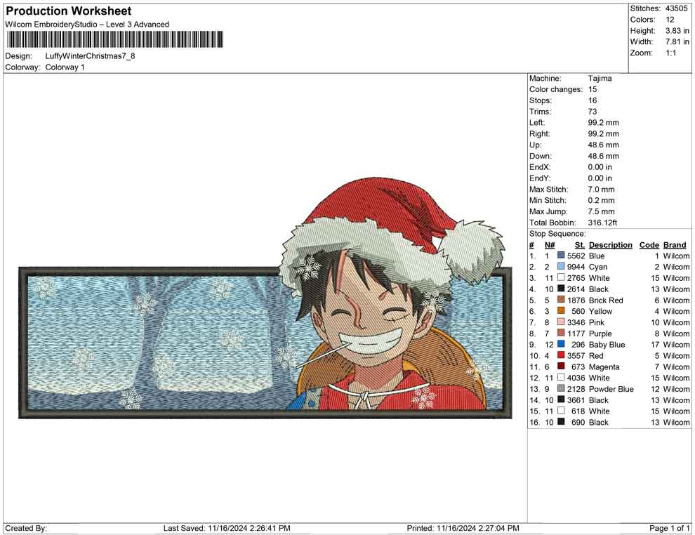 Luffy Winter Christmas