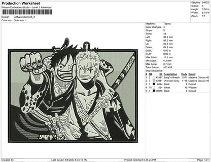 Luffy Zoro comic