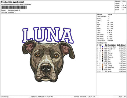 Luna Dog Head