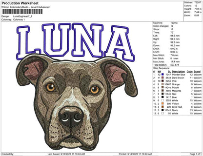 Luna Dog Head