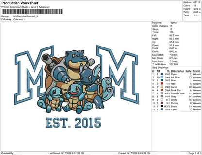 MM Blastoise Squirtle