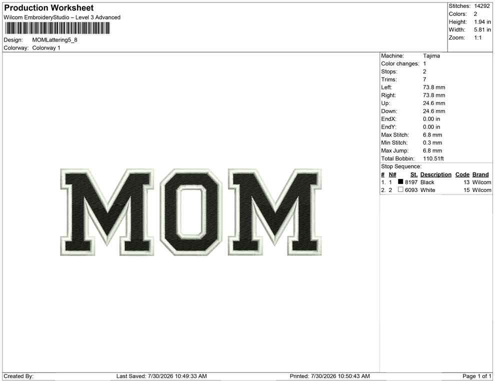 MOM Lattering