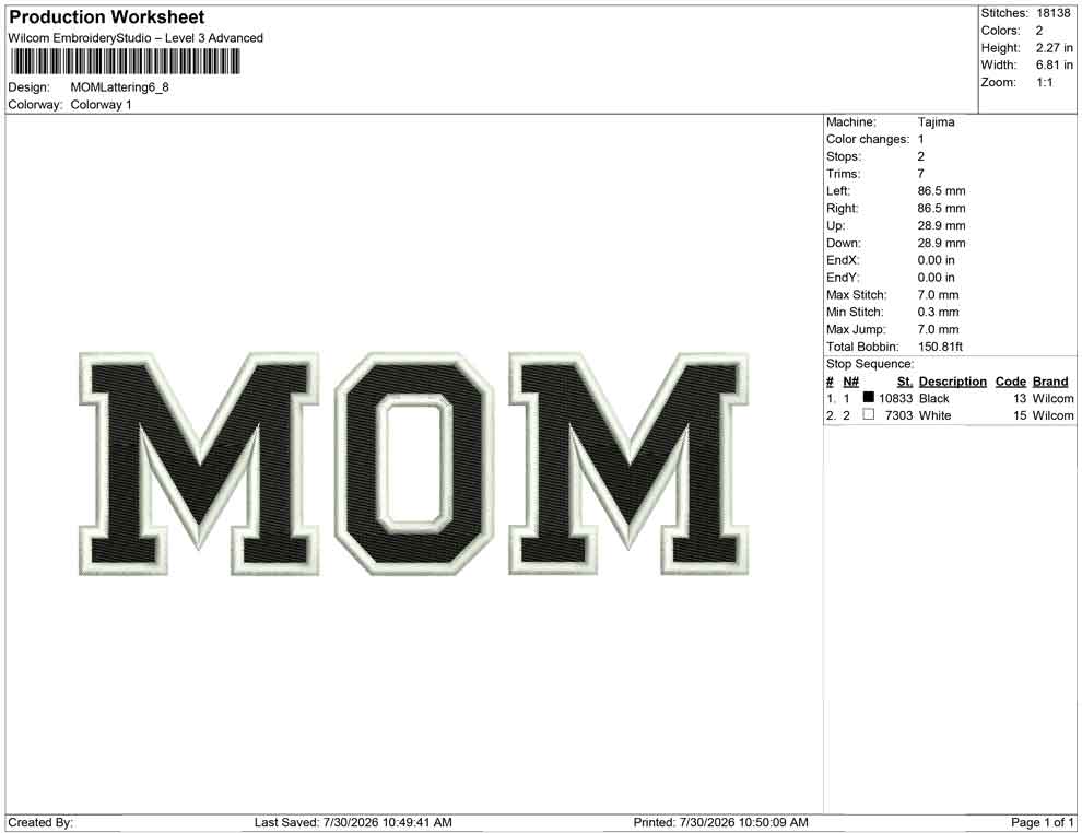 MOM Lattering