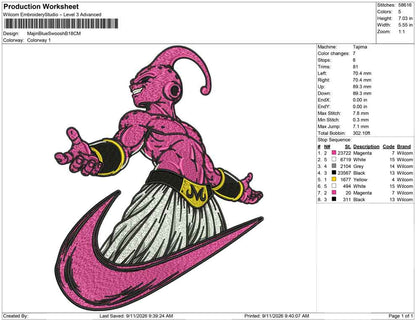 Majin Blue Swoosh B