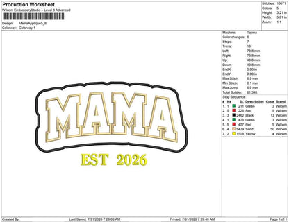 Mama Applique