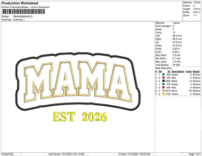 Mama Applique