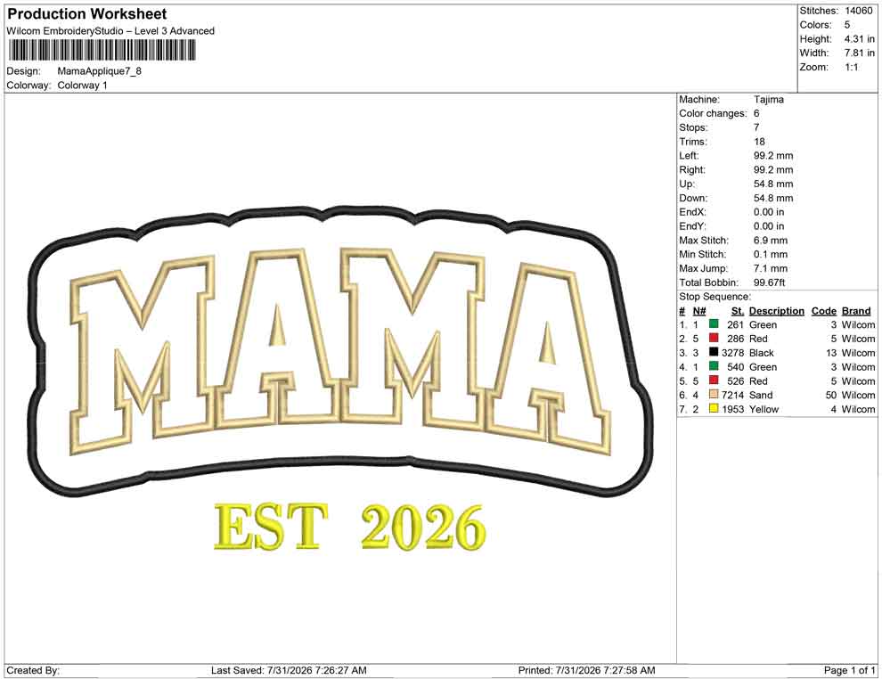Mama Applique