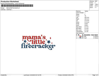 Mama Little Firecracker