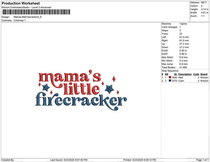 Mama Little Firecracker