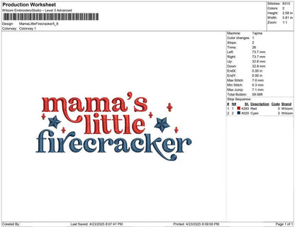 Mama Little Firecracker