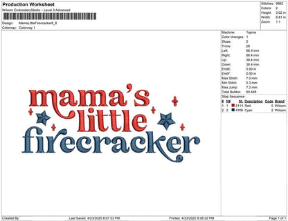 Mama Little Firecracker