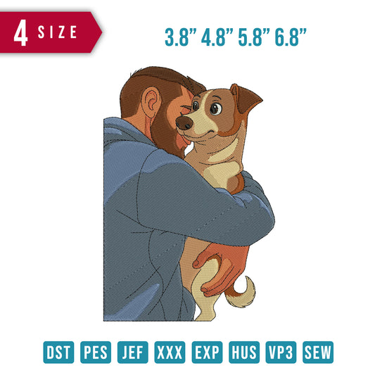 Man Hug Dog