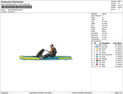 Manand Dog Rowing
