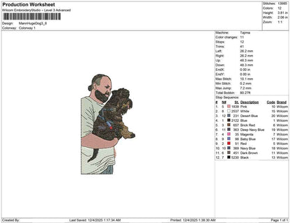 Mann Huge Dog