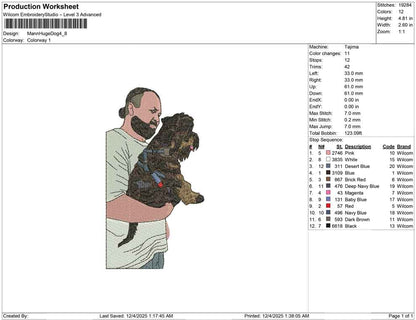 Mann Huge Dog
