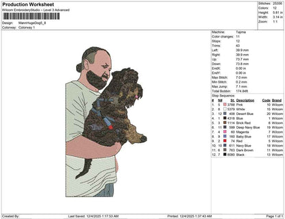 Mann Huge Dog