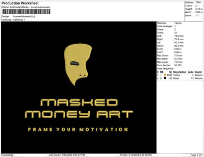 Masked Money Art