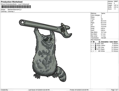 Mechanic Raccoon