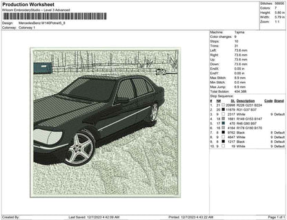 Mercedes Benz W140 Potrait