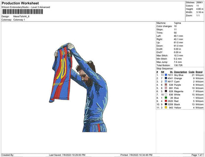 messi lifted shirt