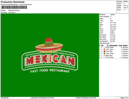 Mexican food logo