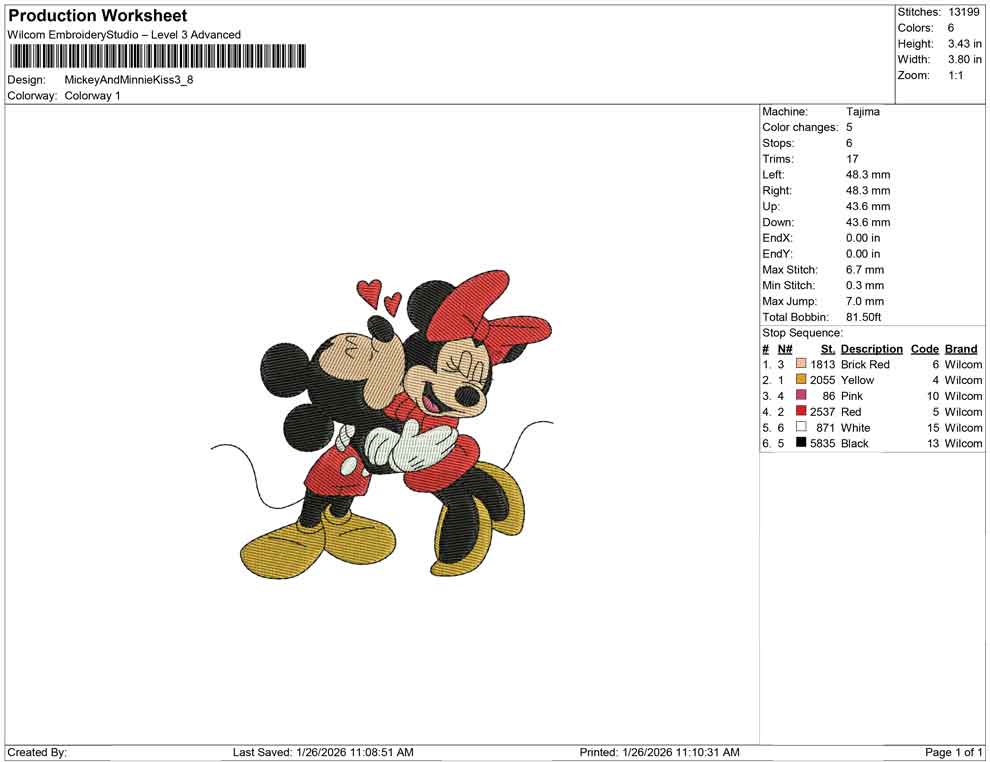 Mickey And Minnie Kiss