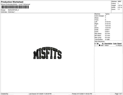 Misfits 3DPuff