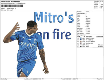 Mitros on fire