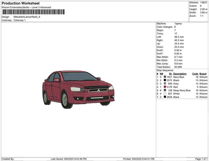 Mtsubishi Lancer red