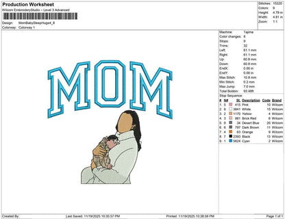 Mom baby sleep huge