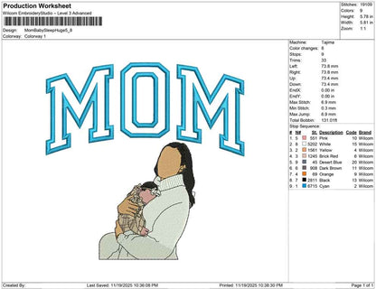 Mom baby sleep huge