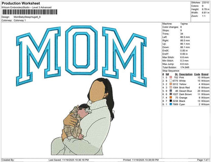 Mom baby sleep huge