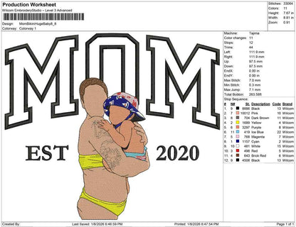 Mom Bikini Huge Baby