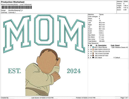 Mom Boy Sleeping
